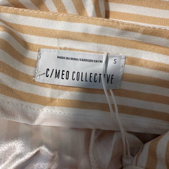 c/meo collective yellow and white striped pants Size S - Picture 7 of 8
